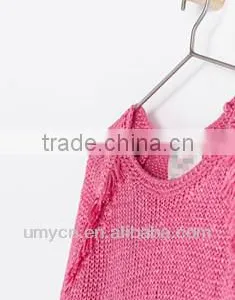 2014 Girl's Lovely Frills Knitted Pullover Sweater thumbnail-4