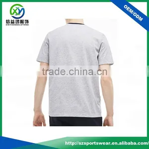 Latest Design High Quality Grey Color With Black Neck Design 95 Cotton /5 Elastane T-shirt,sports T-shirt thumbnail-2