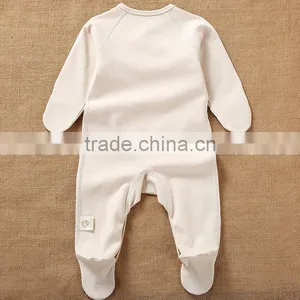 Natural Cotton Wholesale Baby Romper Long Sleeve 0-18 Months Newborn Infants Onesie Jumpsuit Clothes Set thumbnail-2