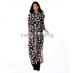 Flower Printed Latest Fashion Long Top Design thumbnail-2
