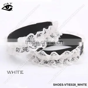 4 Colors Lace Ribbon Shoe Lace Elastic Straps For High Heels thumbnail-6