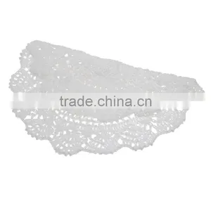 Modern Style 25cm Vintage Style Floral Hand Crochet Handmade Cotton Beige Doily Cup Table Mat Doilies Crochet Placemat Coasters thumbnail-4