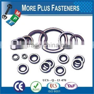 Made in Taiwan Bonded 18 8 Stainless Steel Flush Valve Base Metric Dowty Type Bonded Sealing Washer Steel thumbnail-1