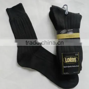 3 Pairs a Pack Men Ribbed Dress Socks Men Double Cylinder Needle Socks thumbnail-1