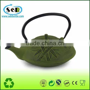 Embossed Bamboo Blue Antique Cast Iron Teapot/Koodee Metal thumbnail-2