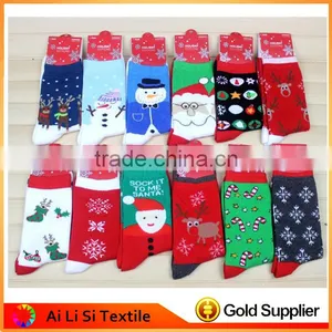 5 Pairs Christmas Designer Fashion Dress Socks,Cute Santa Claus Deer Xmas Gifts thumbnail-1