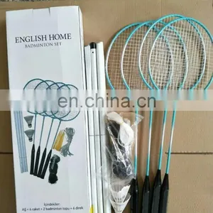 4 Badminton Racket Beach Badminton Shuttlecock Set With Net thumbnail-4