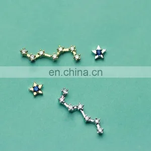 Asymmetric Stud Earrings Darling Small Dipper Star for Your Lobes thumbnail-3