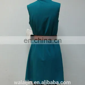 Woman's Classic Pleated Front Button Open Shirt Dress Made of Chiffon Crepe thumbnail-3