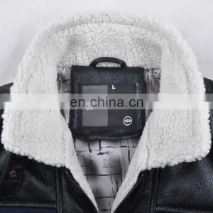 2017 Latest Design Mens Handsome Padded pu Leather Jacket Motrocycle thumbnail-4