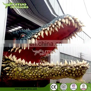 Customer Made Giant Animatronic Animal Model Crocodile Head thumbnail-3