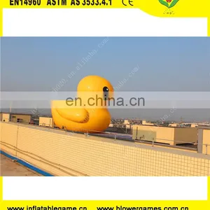 0.6mm PVC Giant Water Inflatable Duck Float Yellow in 46ft thumbnail-1