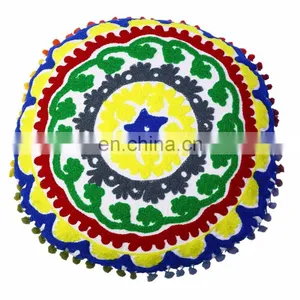 Indian Pillow Cases Ethnic Floral Suzani Embroidery Handmade Cushion Covers thumbnail-1