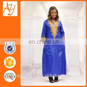 New Brocade Dashiki African Bazin Riche Embroidery Design Dress thumbnail-1