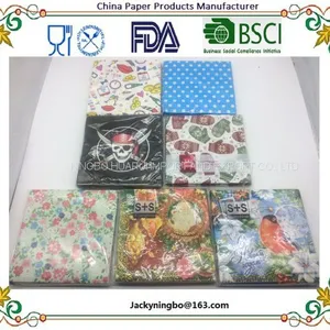 Paper Napkins, Luncheon Party Napkins Serviettes Printed Birds 20 Count 2-Ply, 13 x 13 Inch thumbnail-4