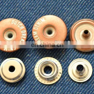 Embossed Metal Logo Metal Snap Button thumbnail-3