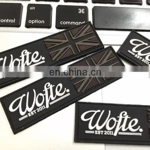 Small Mini Custom Embossed 3D Rubber Badge Silicon Patch for Shoes thumbnail-4