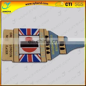 Bottle Shape Woven Heat Cut Badges thumbnail-1
