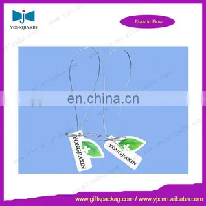 Silver Pre-Tied Bow Stretch Loop for Hang Tag thumbnail-1