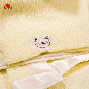 OEM Design Fancy Felt One Side Imitated Cotton Europe Baby Shawl Fleece Blanket thumbnail-5