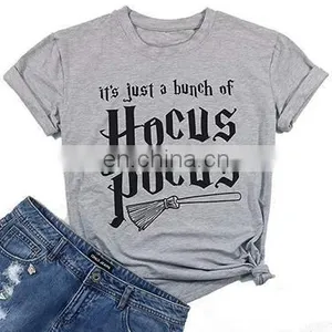Halloween Series European and American Hot Style Short-sleeved Women's T-shirt Pure Cotton Loose Large Size Casual Letter thumbnail-1