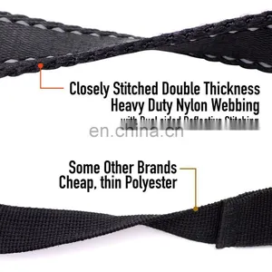 Heavy Duty Dog Leash Traffic Padded Double Handles Lead for Control Safety Training - Leashes for or Large Dogs or Medium Dogs thumbnail-6