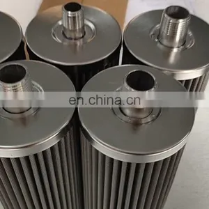 304 Stainless Steel Wire Mesh Pleated Metal Filter Element With Threaded Interface thumbnail-1