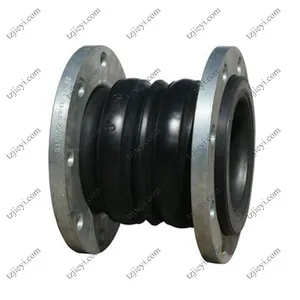 DIN ANIS JIS Standard Stainless Steel 304 Flange Type Double Sphere Rubber Expansion Joint EPDM NR NBR Rubber thumbnail-4