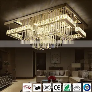 Square Crystal LED Ceiling Light Crystal Light Chandelier thumbnail-2