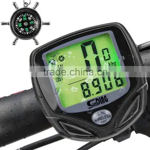 Bike Computer,Original Wireless Bicycle Speedometer With Compass Key Ring,Multi FunctionBike Odometer Cycling thumbnail-1