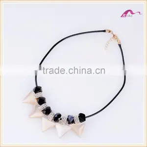 Hot Sale Fashion Jewelry Gold Plated Choker Necklace With Big Crystal thumbnail-2