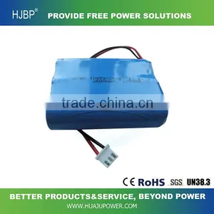 China High Quilty Battery HJBP Customized 18650-2.6ah 3S 12V(11.1) 2.6Ah Lithium Battery for Led Lighting and Infusion Pump thumbnail-1
