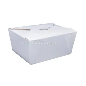 Rectangle Oriental Food Box 35oz White-take Away Carton, Suitable for Hot or Cold Foods, Easy Close Top thumbnail-2