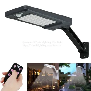 Remote Control LED Solar Street Light Radar PIR Motion Sensor Wall Timing Lamp Waterproof For Garden Yard thumbnail-1