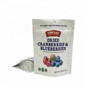 Resealable White Matt Pouch Packaging Gummies Mylar Candy Bags thumbnail-1