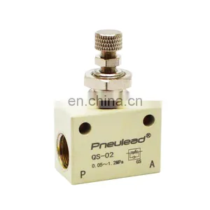 QS Series One Way Throttle Valve Manual Pneumatic Flow Control Valve thumbnail-1