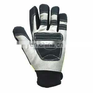 Factory Mechanical Reflective Mechanic Safety Repair Non-Slip Industrial Synthetic Leather Work Gloves thumbnail-5