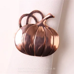 Customized Halloween Table Accessories Bronze Pumpkin Napkin Ring thumbnail-1