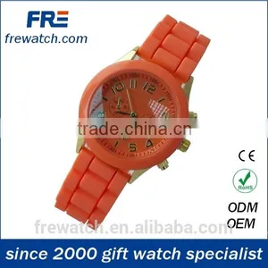 2015 Fashion Colorful Silicone Watch for Lady Hot Sales Women Silicone Watch thumbnail-1