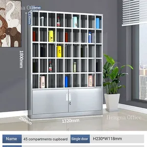 Free-Standing Stainless Steel Tea Cup Holder & Display Shelf-Modern Office Pantry Furniture thumbnail-2