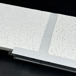 2x2 2x4 Mineral Wool Acoustic Ceiling Board Fire Proof Ceiling Tile for Factory thumbnail-4