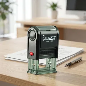 Factory Direct WES Stamp 10x27mm Auto Office Stamp With Logo Printing for Business Authentication Financial Stamps thumbnail-1
