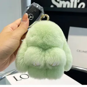 Faux Fur Bunny Keychain thumbnail-2
