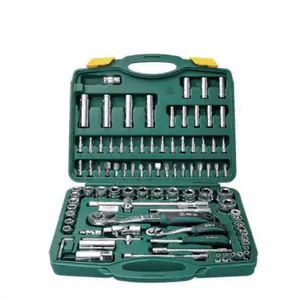94pcs Cr-V Steel Socket Wrench Set A, 72-Tooth Labor-saving Ratchet Professional Repair Tool Kit With Plastic Case thumbnail-1