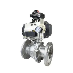 Stainless Steel Flange Pneumatic Ball Valve thumbnail-3