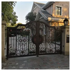 Home Garden Driveway Gates Wrought Iron Gate Aluminum Gate Design China thumbnail-4