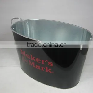 CCGB-G115 New Available 10L Oval Metal Ice Bucket, Beer Bucket With Both Handle thumbnail-2