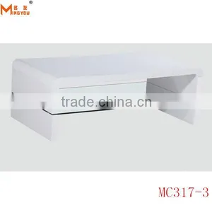 Modern MDF Coffee Table With Glass thumbnail-4