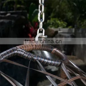Curved Design Single Cane Patio Outdoor Balcony Wicker Bedroom Rattan Hanging Adult Egg Swing Chair thumbnail-5