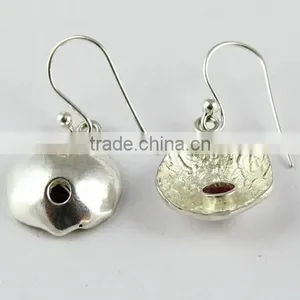 Classic !! Garnet 925 Sterling Silver Earring, 925 Stamped Silver Jewelry, Buy Silver Jewelry thumbnail-5